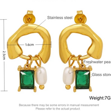 Load image into Gallery viewer, Esmeralda Gold Earrings
