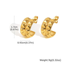 Load image into Gallery viewer, Double Dots Gold  Hoops
