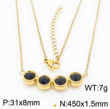 Load image into Gallery viewer, Black Circle Crystal Gold Chain
