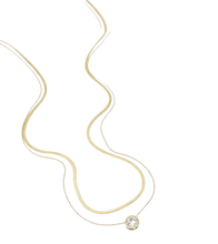 Load image into Gallery viewer, Diamante Gold Double Chain

