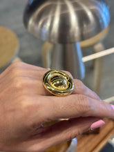 Load image into Gallery viewer, Button Gold Steel Ring
