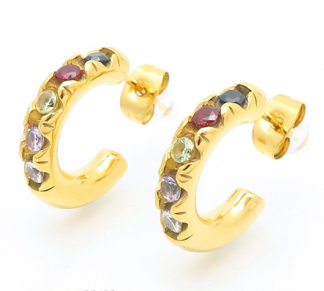 Santos Colors Gold Hoops