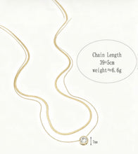 Load image into Gallery viewer, Diamante Gold Double Chain
