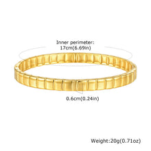 Load image into Gallery viewer, Tick Tack Gold Bangle

