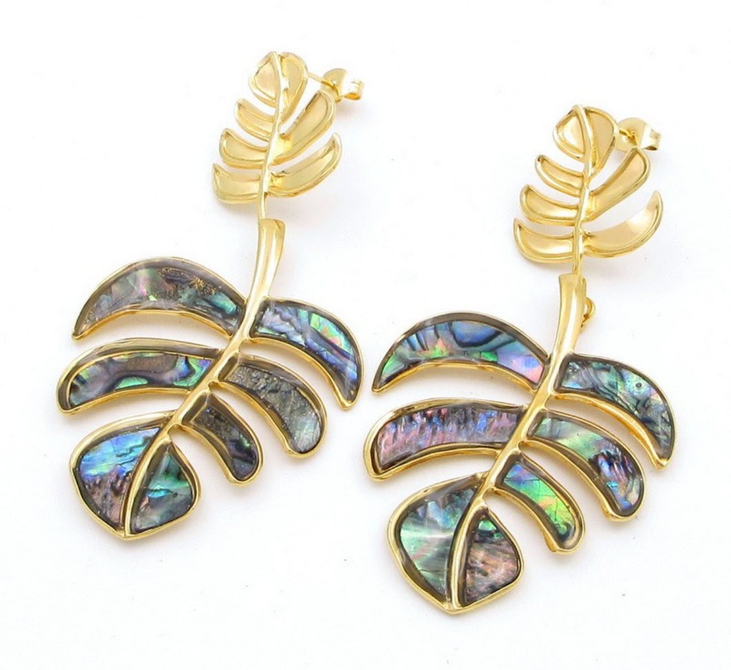 Monstera Statement Earrings