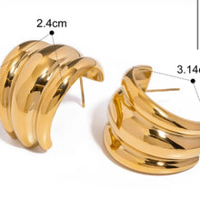Load image into Gallery viewer, Aria Gold Hoops
