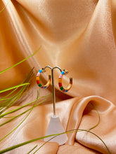 Load image into Gallery viewer, 18K Gold Plated Colorful Hoops
