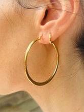 Load image into Gallery viewer, Medium Gold Steel Hoops
