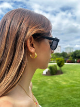 Load image into Gallery viewer, Camino de Luna Gold Hoops
