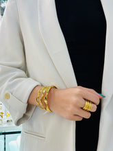Load image into Gallery viewer, Waves Gold Bangle
