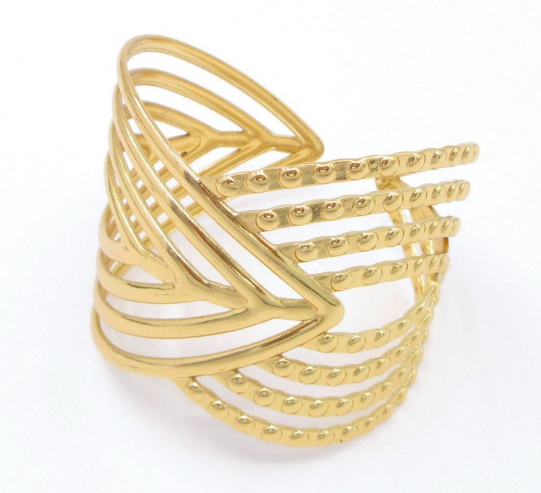 Catedrales Gold Cuff Bangle