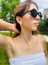 Load image into Gallery viewer, Camino de Luna Gold Hoops
