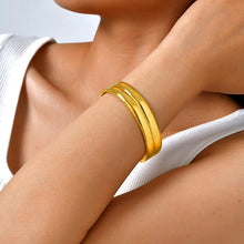 Load image into Gallery viewer, Double Trouble Gold Bangle
