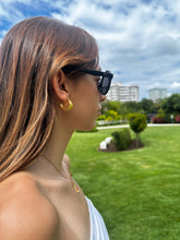 Load image into Gallery viewer, Camino de Luna Gold Hoops
