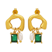 Load image into Gallery viewer, Esmeralda Gold Earrings
