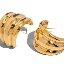 Load image into Gallery viewer, Aria Gold Hoops
