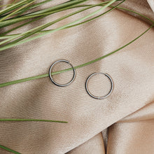 Load image into Gallery viewer, Silver Steel Regular Hoops
