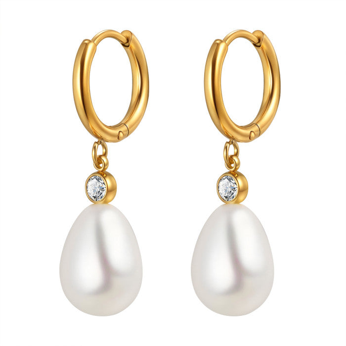 Perla Del Mar Gold Hoops