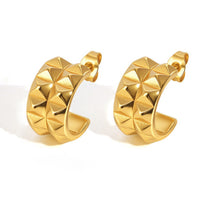 Load image into Gallery viewer, Double Dots Gold  Hoops
