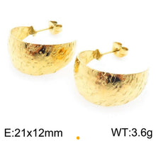 Load image into Gallery viewer, Camino de Luna Gold Hoops

