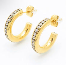 Load image into Gallery viewer, Daisy Gold Hoops
