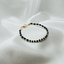 Load image into Gallery viewer, Black Stone Adjustable Bracelet
