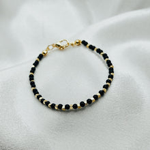 Load image into Gallery viewer, Black Stone Adjustable Bracelet
