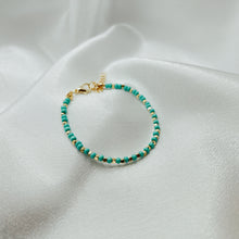 Load image into Gallery viewer, Turquoise Color Stone Adjustable Bracelet
