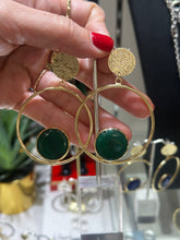 Load image into Gallery viewer, Green Zoé Statement Earring
