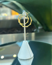 Load image into Gallery viewer, Bamboo Gold Hoops

