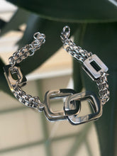 Load image into Gallery viewer, Double Square Steel Bracelet
