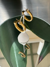 Load image into Gallery viewer, Snake Gold Hoops
