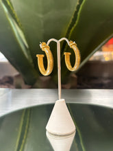 Load image into Gallery viewer, Snake Gold Hoops
