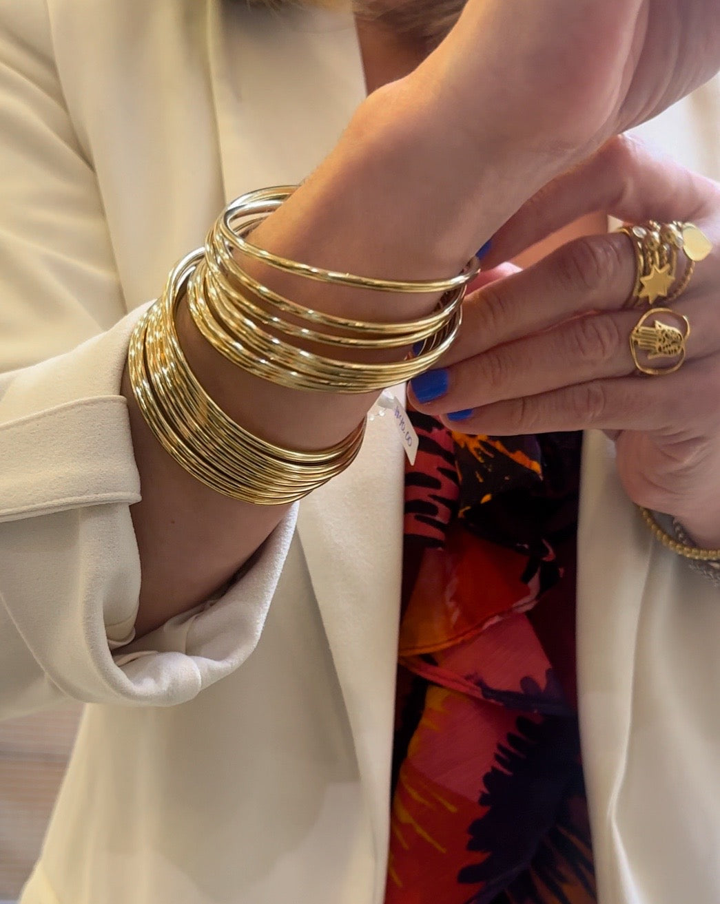 Chacha Gold Steel Bangle